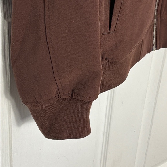 HOUSTON WHITE x Target Unisex Brown Zip-Up Bomber Jacket Size Large Lined - Picture 10 of 14